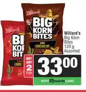 Spar Willards Big Korn Bites Assorted-For 2 x 120g offer