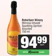 Spar Robertson Winery Mimosa Infused Sparkling Spritzer Assorted-750ml offer