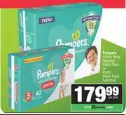 Spar Pampers Active Baby Nappies Value Pack Or Pants Value Pack Assorted-Per Pack offer
