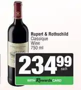 Spar Rupert & Rothschild Classique Wine-750ml Each offer