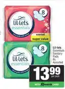 Spar Lil-Lets Essentials Sanitary Pads Assorted-8s Per Pack offer
