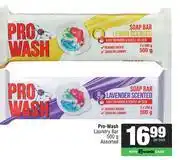 Spar Pro Wash Laundry Bar Assorted-500g Per Pack offer