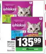 Spar Whiskas Cat Food Pouches Assorted-12s Per Pack offer