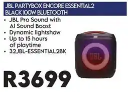 Sounds Great JBL PARTYBOX ENCORE ESSENTIAL2 BLACK offer