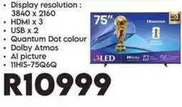 Sounds Great Hisense 75" LED TV offer