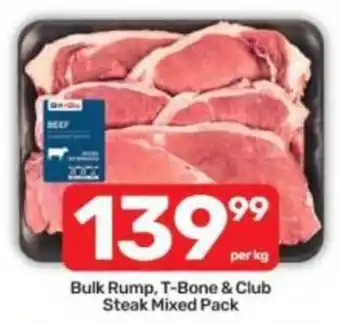 Pick n Pay Bulk Rump, T-Bone & Club Steak Mixed Pack offer