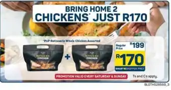 Pick n Pay PnP Rotisserie Whole Chicken Assorted offer