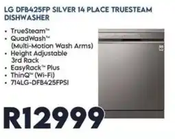 Sounds Great LG DFB425FP SILVER 14 PLACE TRUESTEAM DISHWASHER offer