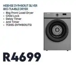 Sounds Great HISENSE DV1W801UT SILVER 8KG TUMBLE DRYER offer