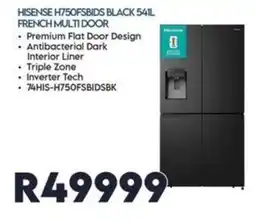 Sounds Great HISENSE H750FSBIDS BLACK 541L FRENCH MULTI DOOR offer