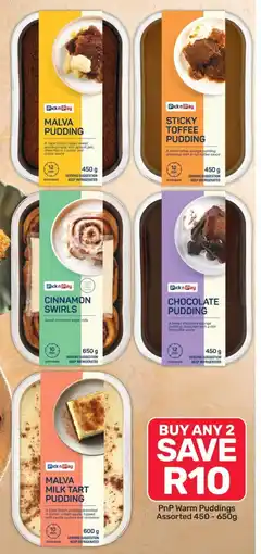 Pick n Pay PnP Warm Puddings Assorted offer