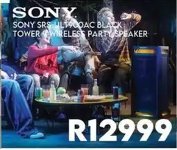 Sounds Great SONY SRS-ULT900AC BLACK TOWER WIRELESS PARTY SPEAKER offer
