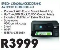 Sounds Great Epson L3560 Black Ecotank A4 3in1 Wi-Fi Printer LCD offer