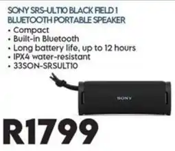 Sounds Great SONY SRS-ULTIO BLACK FIELD 1 BLUETOOTH PORTABLE SPEAKER offer