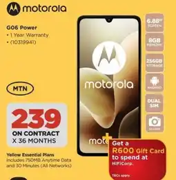 HiFi Corp motorola G06 Power offer