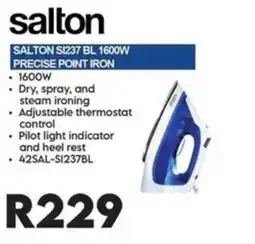 Sounds Great salton SI237 BL 1600W PRECISE POINT IRON offer