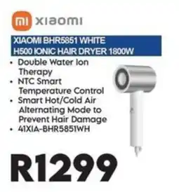 Sounds Great XIAOMI BHR5851 WHITE H500 IONIC HAIR DRYER offer