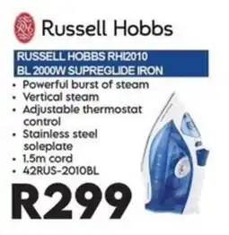 Sounds Great Russell Hobbs RHI2010 BL 2000W Supreglide Iron offer