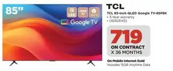 TCL 85-Inch QLED Google TV-85P8K