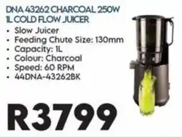 Sounds Great DNA 43262 CHARCOAL 250W 1L COLD FLOW JUICER offer