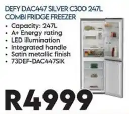 Sounds Great DEFY DAC447 SILVER C300 247L COMBI FRIDGE FREEZER offer