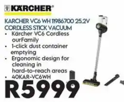 Sounds Great Kärcher VC6 Cordless Stick Vacuum offer
