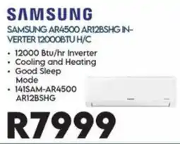 Sounds Great SAMSUNG AR4500 AR12BSHG INVERTER 12000BTU H/C offer
