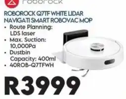 Sounds Great Roborock Q7TF White Lidar Navigati Smart Robovac Mop offer