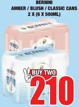 Boxer Liquors Bernini Amber / Blush / Classic Cans offer