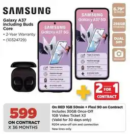 HiFi Corp SAMSUNG Galaxy A37 including Buds Core offer