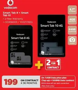 HiFi Corp Vodacom Smart Tab 8 4G + Smart Tab 10 4G offer