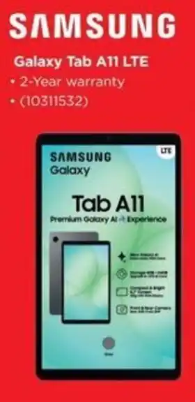 HiFi Corp SAMSUNG Galaxy Tab A11 LTE offer