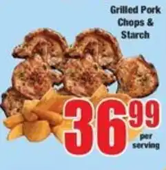 Boxer Grilled Pork Chops & Starch offer