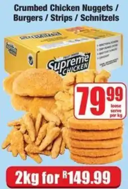 Boxer Supreme Chicken Crumbed Chicken Nuggets / Burgers / Strips / Schnitzels offer