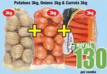 Potatoes, Onions & Carrots