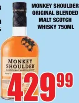 Boxer Liquors Monkey Shoulder Original Blended Malt Scotch Whisky offer