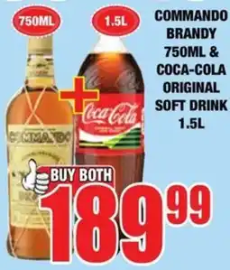 Boxer Liquors COMMANDO BRANDY & COCA-COLA ORIGINAL offer