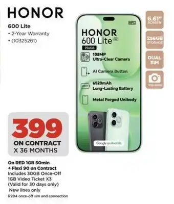 HONOR 600 Lite