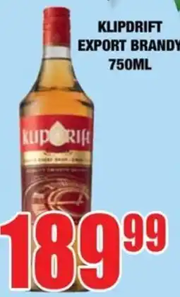 Boxer Liquors Klipdrift Export Brandy offer