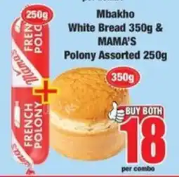 Boxer Mbako White Bread & MAMA'S Polony Assorted offer