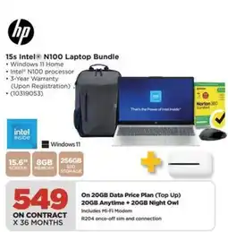 HiFi Corp HP 15s Intel® N100 Laptop Bundle offer