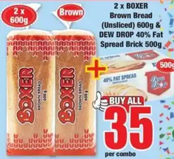 Boxer BOXER Brown Bread & DEW DROP 40% Fat Spread offer