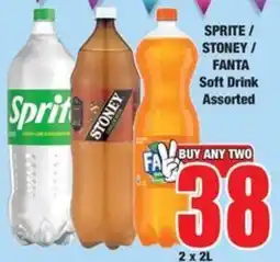 Boxer Sprite / Stoney / Fanta Soft Drink Assorted offer