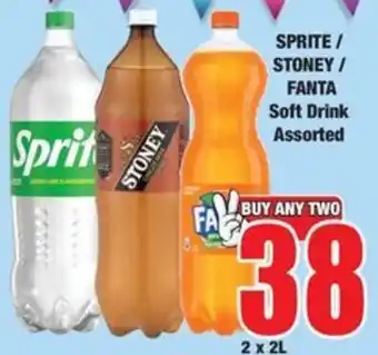 Boxer Sprite / Stoney / Fanta Soft Drink Assorted offer