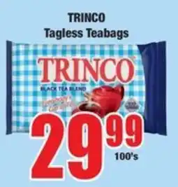 Boxer TRINCO Tagless Teabags offer