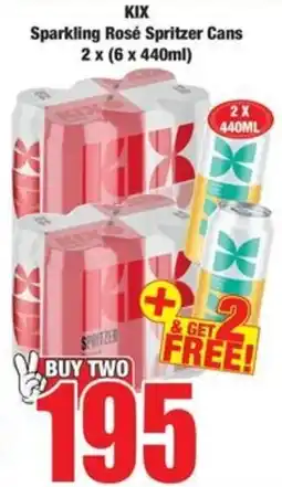 Boxer KIX Sparkling Rosé Spritzer Cans offer