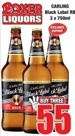 Boxer Carling Black Label RB offer