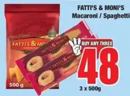Boxer FATTI'S & MONI'S Macaroni / Spaghetti offer