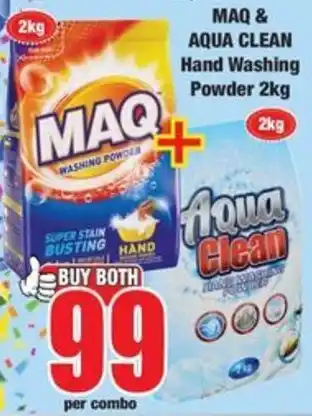 MAQ & Aqua Clean Hand Washing Powder