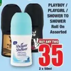 Boxer Playboy / Playgirl Shower to Shower Roll On Assorted offer